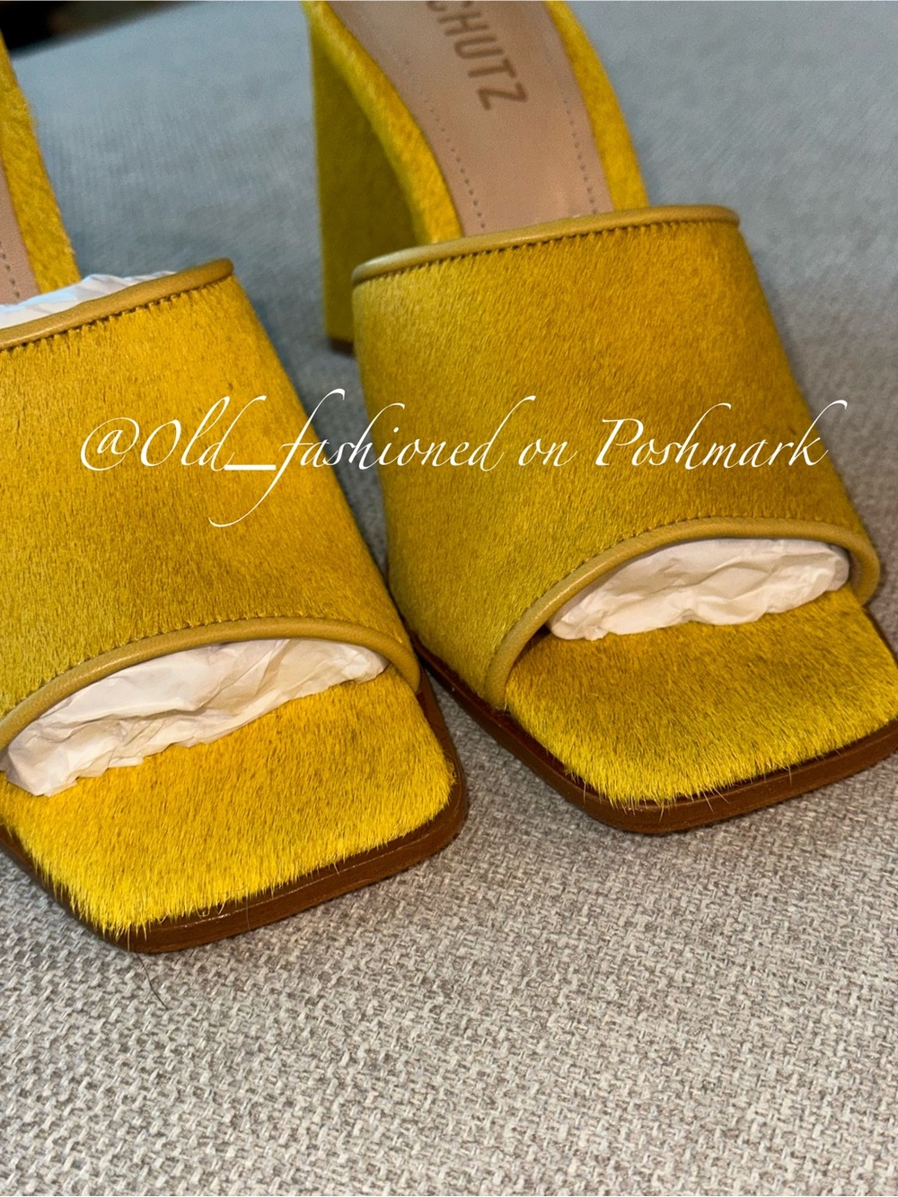 SCHUTZ Leather Lizah Sandals - Yellow - Picture 10 of 11